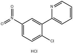 2-(2-氯-5-硝基苯基)吡啶盐酸盐 结构式