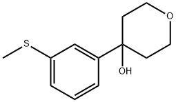 4-(3-(methylthio)phenyl)tetrahydro-2H-pyran-4-ol 结构式