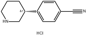 (R)-4-(piperidin-3-yl)benzonitrile hydrochloride 结构式