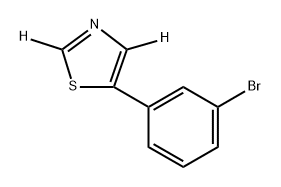 5-(3-bromophenyl)thiazole-2,4-d2 结构式