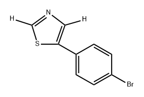 5-(4-bromophenyl)thiazole-2,4-d2 结构式