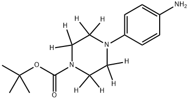 tert-butyl 4-(4-aminophenyl)piperazine-1-carboxylate-d8 结构式