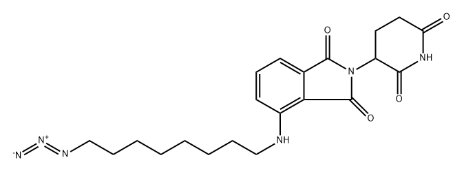 4-((8-azidooctyl)amino)-2-(2,6-dioxopiperidin-3-yl)isoindoline-1,3-dione 结构式