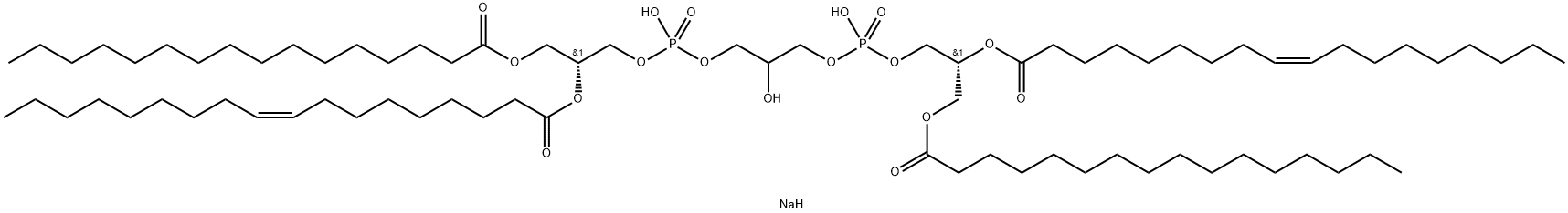 棕榈酰-油酰心磷脂 结构式