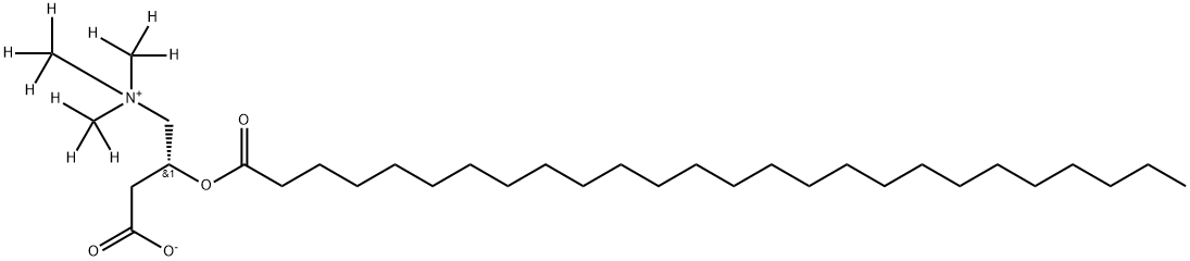 1-Propanaminium, 3-carboxy-N,N,N-tri(methyl-d3)-2-[(1-oxohexacosyl)oxy]-, inner salt, (2R)- 结构式