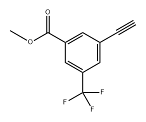 methyl 3-ethynyl-5-(trifluoromethyl)benzoate 结构式