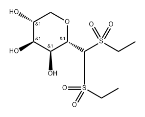 2,6-anhydro-1,1-bis(ethylsulfonyl)-1-deoxy-D-talitol 结构式