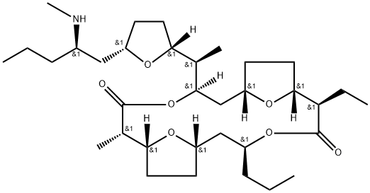 去-N-甲基帕马霉素-593B 结构式