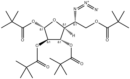 (3R,4S,5S)-5 - ((R)-1-叠氮基-2-(新戊酰氧基)乙基)四氢呋喃-2,3,4-三 结构式