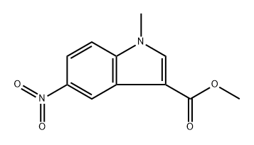 5-硝基-1-甲基-1H-吲哚-3-羧酸甲酯 结构式