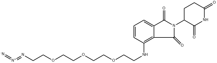Pomalidomide-NH-PEG3-azide 结构式