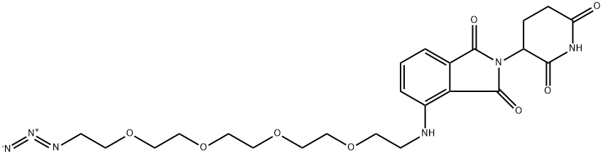 Pomalidomide-PEG4-azide 结构式