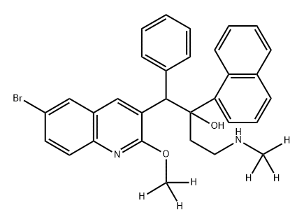 rac-N-Desmethyl Bedaquiline-d6 (Mixture of Diastereomers) 结构式