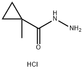 1-Methyl-cyclopropanecarboxylic acid hydrazide hydrochloride 结构式