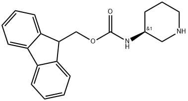 (9H-fluoren-9-yl)methyl(S)-piperidin-3-ylcarbamate 结构式