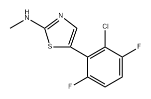 5-(2-chloro-3,6-difluorophenyl)-N-methylthiazol-2-amine 结构式