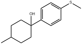 4-methyl-1-(4-(methylthio)phenyl)cyclohexanol 结构式