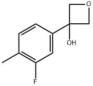 3-(3-fluoro-4-methylphenyl)oxetan-3-ol 结构式