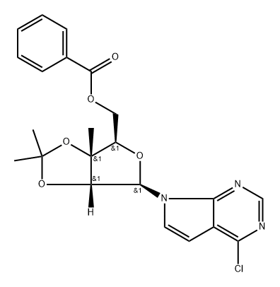 7H-Pyrrolo[2,3-d]pyrimidine, 7-[5-O-benzoyl-3-C-methyl-2,3-O-(1-methylethylidene)-β-D-ribofuranosyl]-4-chloro-