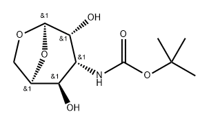 .beta.-D-Gulopyranose, 1,6-anhydro-3-deoxy-3-(1,1-dimethylethoxy)carbonylamino- 结构式