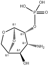 .beta.-D-Gulopyranose, 3-amino-1,6-anhydro-3-deoxy-, 2-(dihydrogen phosphate) 结构式