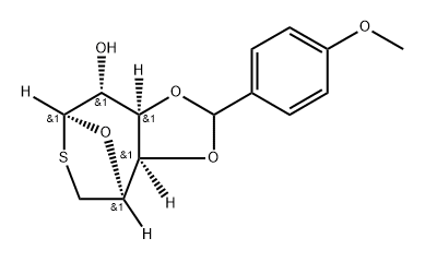 .beta.-D-Galactopyranose, 1,6-dideoxy-1,6-epithio-3,4-O-(4-methoxyphenyl)methylene- 结构式
