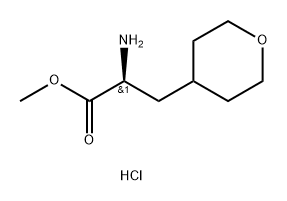 (S)-2-氨基-3-(四氢-2H-吡喃-4-基)丙酸甲酯盐酸盐 结构式