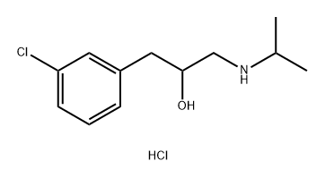 Phenethyl alcohol, m-chloro-alpha-((isopropylamino)methyl)-, hydrochloride 结构式
