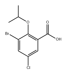 3-bromo-5-chloro-2-isopropoxybenzoic acid 结构式