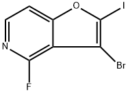 3-溴-4-氟-2-碘糠[3,2-C]吡啶 结构式