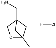 (1-甲基-2-氧杂双环[2.1.1]己-4-基)甲胺盐酸盐 结构式