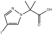 1H-Pyrazole-1-acetic acid, 4-iodo-α,α-dimethyl- 结构式