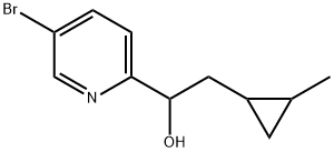 1-(5-溴吡啶-2-基)-2-(2-甲基环丙基)乙-1-醇 结构式