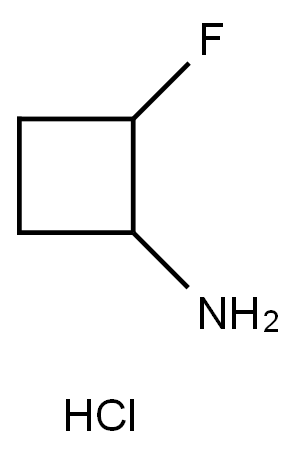 2-氟环丁烷-1-胺盐酸盐 结构式