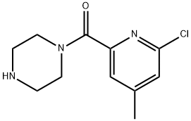 (6-Chloro-4-methyl-2-pyridinyl)-1-piperazinylmethanone 结构式