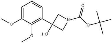 1,1-Dimethylethyl 3-(2,3-dimethoxyphenyl)-3-hydroxy-1-azetidinecarboxylate 结构式