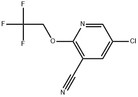 5-Chloro-2-(2,2,2-trifluoroethoxy)-3-pyridinecarbonitrile 结构式