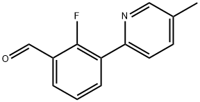 2-fluoro-3-(5-methylpyridin-2-yl)benzaldehyde 结构式