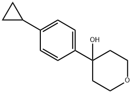 4-(4-cyclopropylphenyl)tetrahydro-2H-pyran-4-ol 结构式