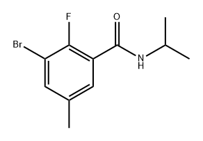 3-bromo-2-fluoro-N-isopropyl-5-methylbenzamide 结构式