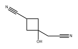 3-(氰基甲基)-3-羟基环丁腈 结构式