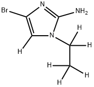 4-bromo-1-(ethyl-d5)-1H-imidazol-5-d-2-amine 结构式