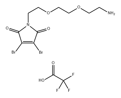 3,4-二溴-马来酰亚胺-二聚乙二醇-胺三氟醋酸盐 结构式