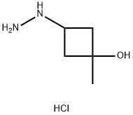 3-肼基-1-甲基环丁醇盐酸盐 结构式