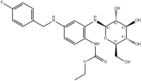 RETIGABINEN-Β-D-GLUCOSIDE 结构式
