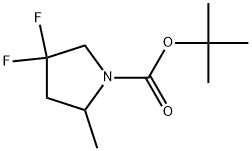 tert-butyl4,4-difluoro-2-methylpyrrolidine-1-carboxylate 结构式