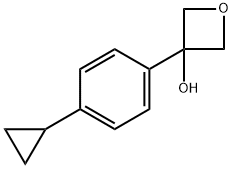 3-(4-cyclopropylphenyl)oxetan-3-ol 结构式