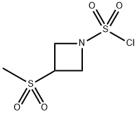 3-(甲磺酰基)氮杂环丁烷-1-磺酰氯 结构式