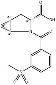 (1R,3R,5R)-2-(3-(甲磺酰基)苯甲酰基)-2-氮杂双环[3.1.0]己烷-3-羧酸 结构式