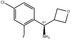 (S)-(4-chloro-2-fluorophenyl)(oxetan-3-yl)methanamine 结构式